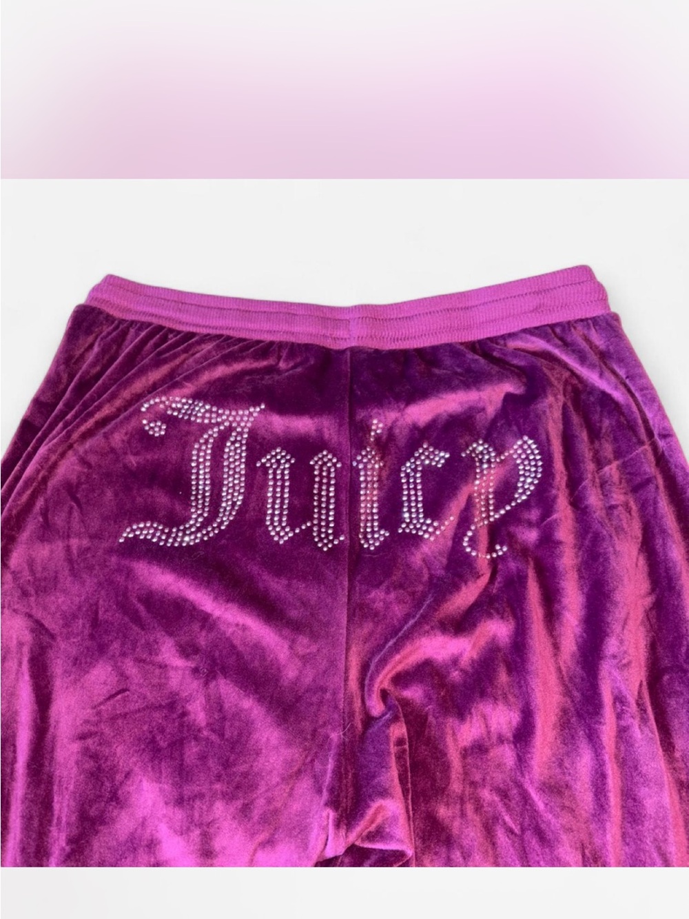 Juicy Couture women’s Magenta Velour sleepwear pants with Studded Logo